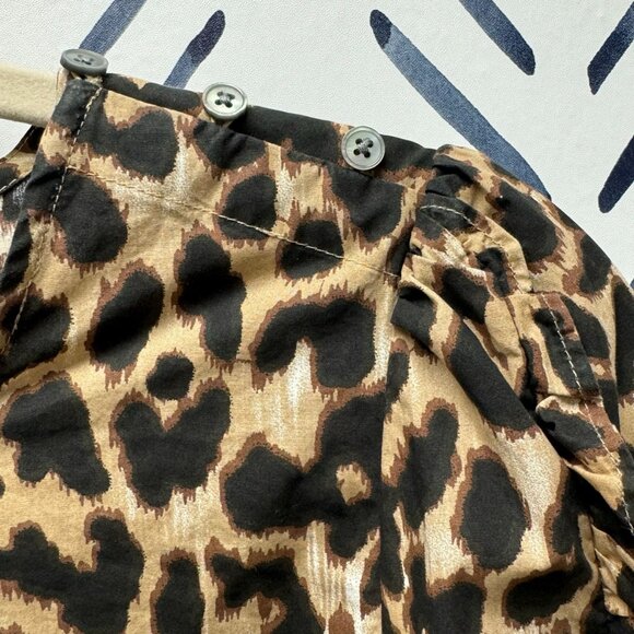 J Crew Leopard Print Ruffle Sleeve Top - XXS - Picture 4 of 5
